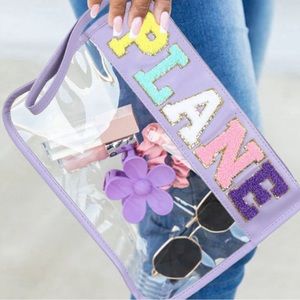 Plane Zipped Transparent Pouch NWT